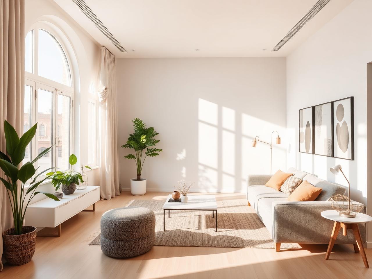 Salón luminoso de una vivienda en alquiler